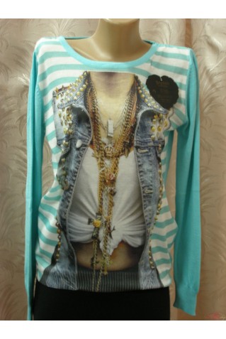 Молодежный легкий свитер Fashion 11007